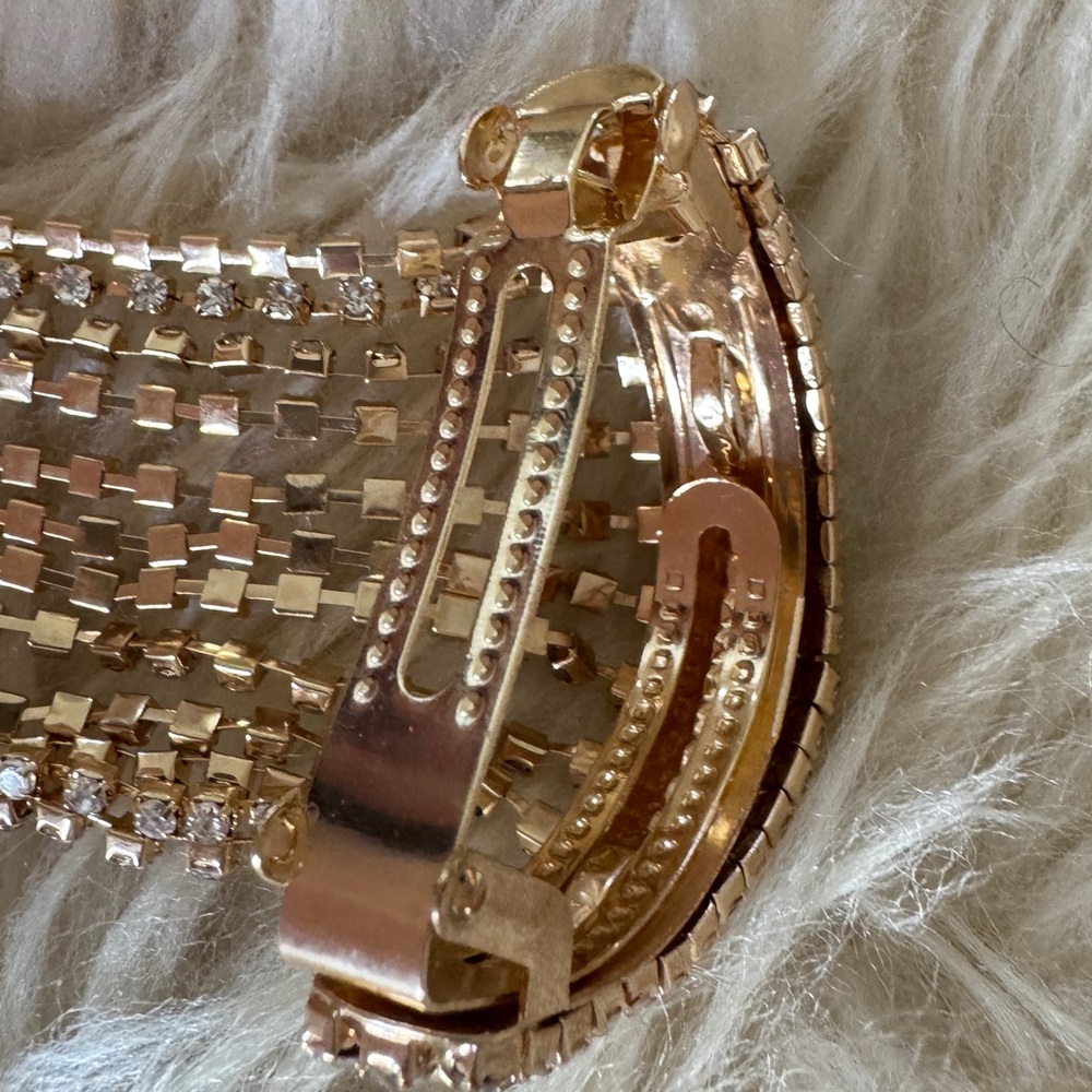 New Rhinestone & Gold Hair Chain Ponytail Accessory - Picture 7 of 8